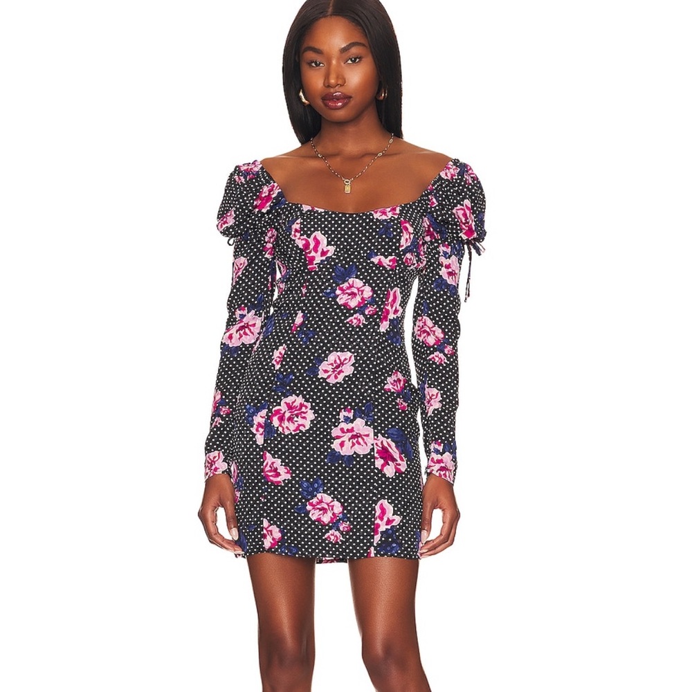 Marjorelle Natalia Mini Dress in Coco Dot Navy
